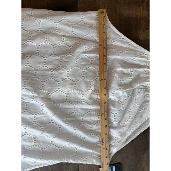 Crown & Ivy Womens XL White Eyelet Halter Mini Dress Cotton Beach Vacay Easter - Picture 11 of 12